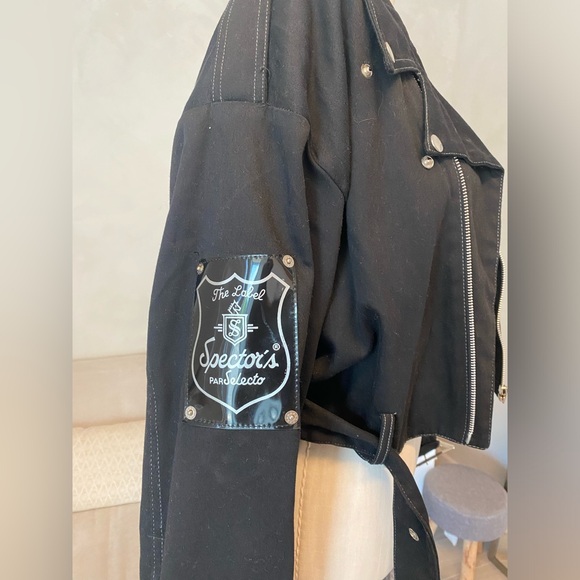 VINTAGE RARE 80s MOTO THE LABEL SPECTOR’S PAR SELECTO FRENCH BLACK JACKET SZ S - Picture 4 of 16